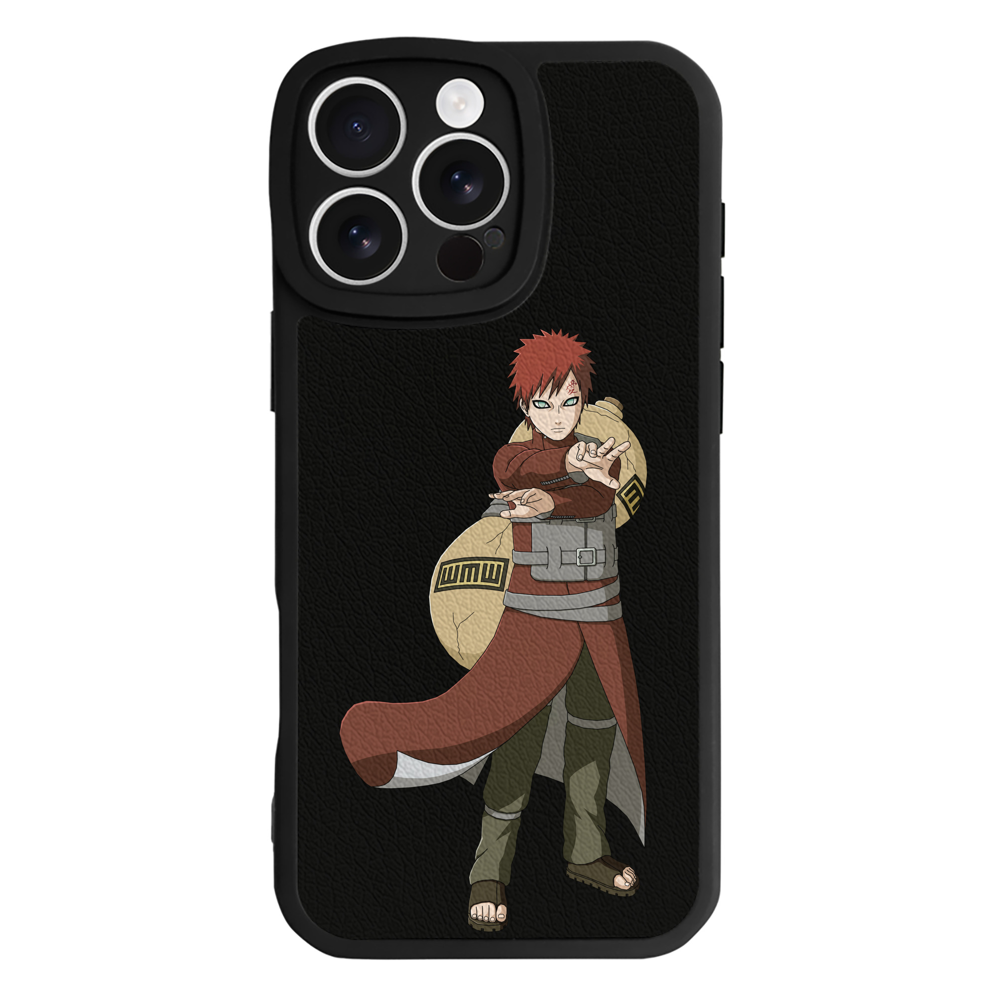 （画像用） NARUTO -ナルト- ガアラ Gaara 【iPhone 16シリーズ対応】シリコンスマホケース（レザー調） 材質：シリコン